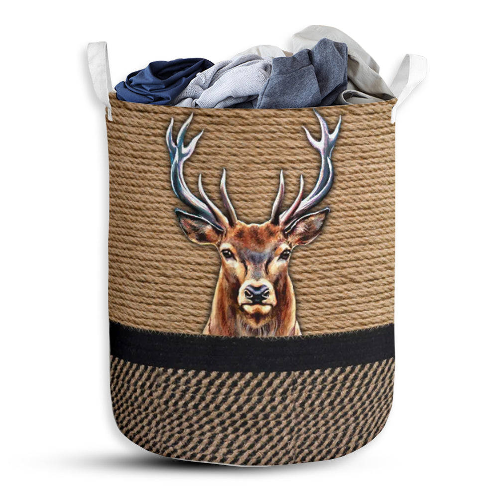 Deer Hunting Rope Wallpaper - Laundry Basket - Owls Matrix LTD