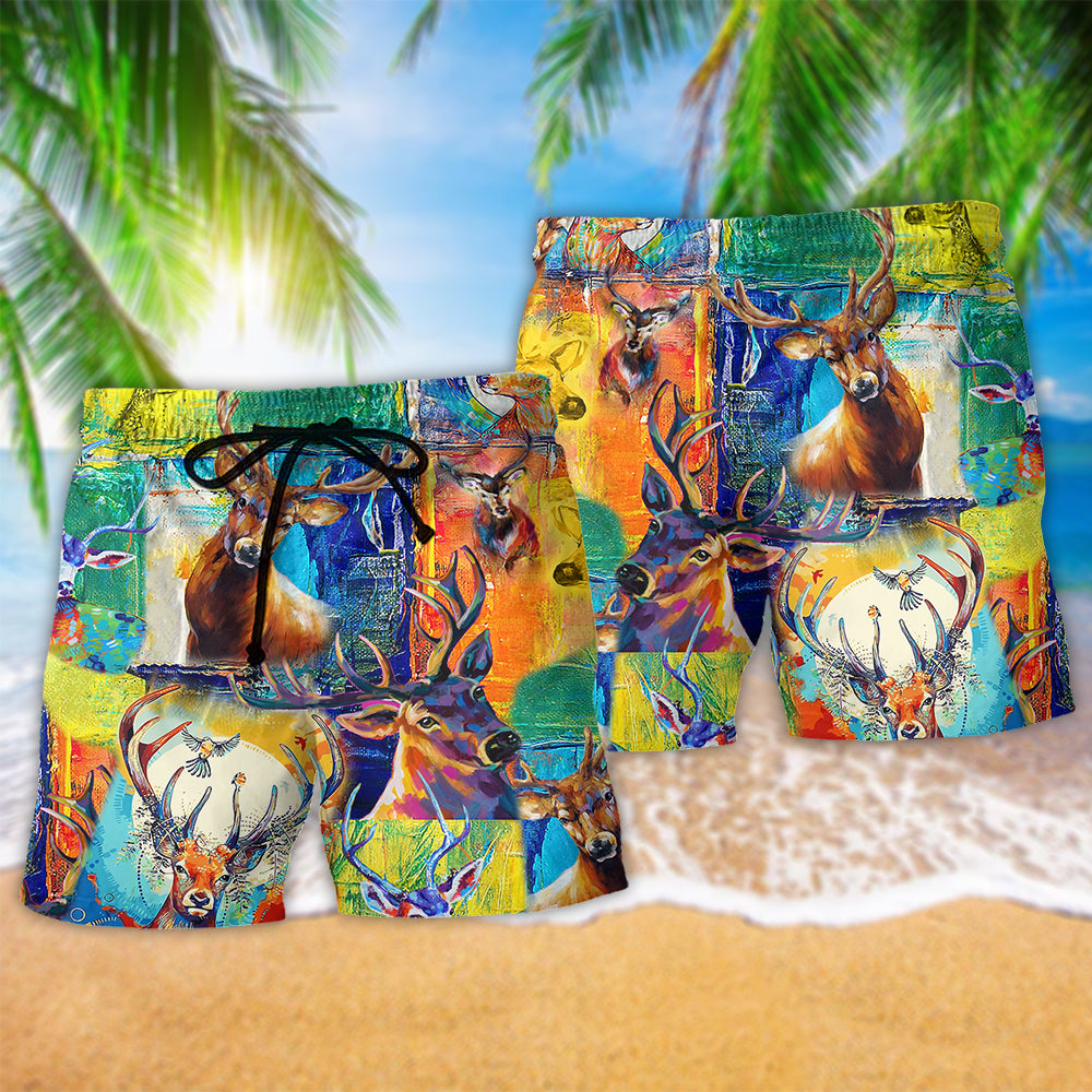 Deer Animal Love Nature - Beach Short