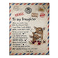 Deer Lover I Am Always With You Daughter Gift 50 x 60 Inch Flannel Blanket For Cozy Bedroom And Sofa Decor
