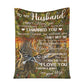 Deer To My Husband Hunting 50 x 60 Inch Flannel Blanket For Cozy Bedroom And Sofa Decor