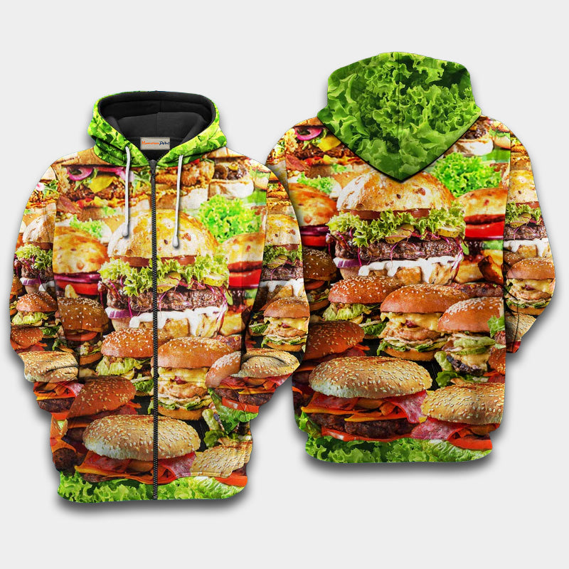 Delicious Hamburger Good Mood Quote – 3D Hoodie