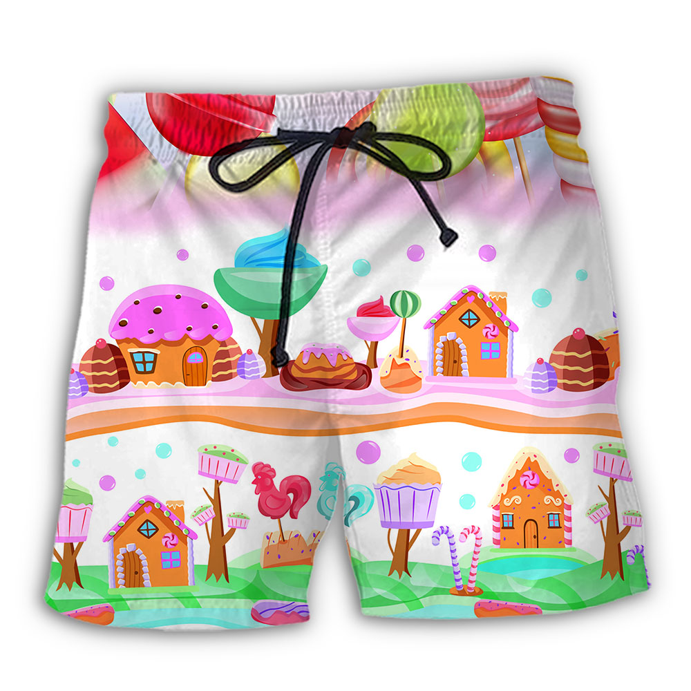 Candy And Cookies Sweet Dessert – Beach Short