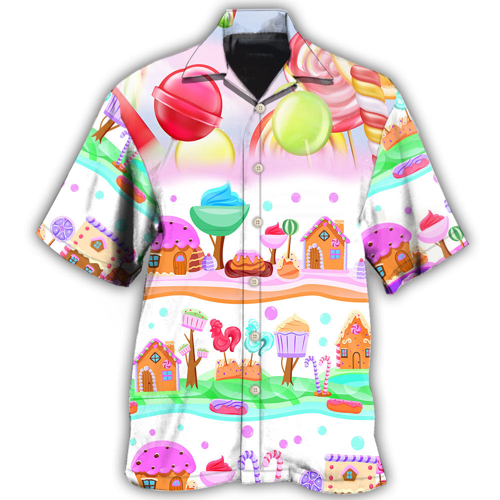 Colorful Dessert Cookies Candy Lollipop - Hawaiian Shirt