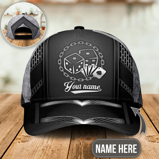 Dice Poker Black And White Style Personalized – Classic Cap