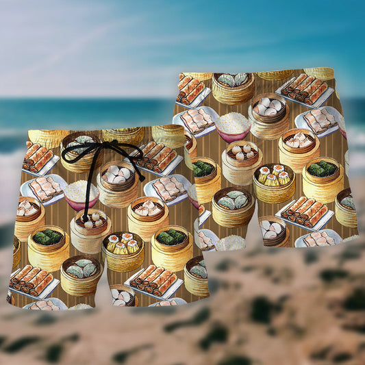 Delicious Dimsum Food Art - Beach Short