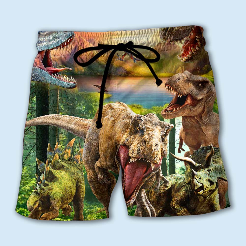 Roarsome Dinosaur Cool Fun Style – Beach Short