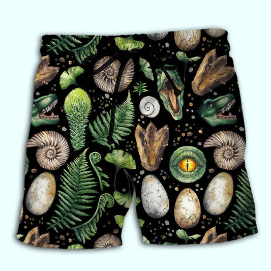 Dinosaur Tropical Leaf Wildlife - Beach Short