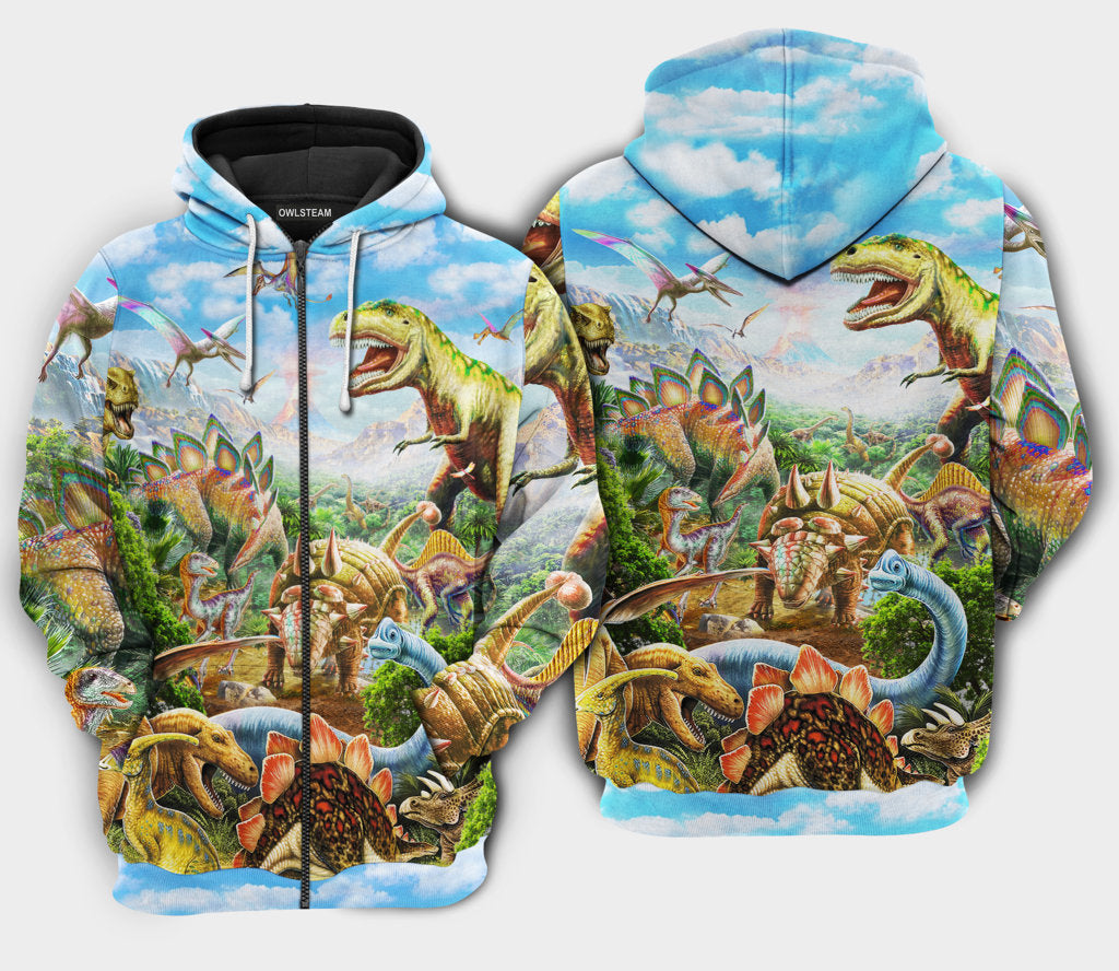 Dinosaur Rawrsome World Cool Style - 3D Hoodie