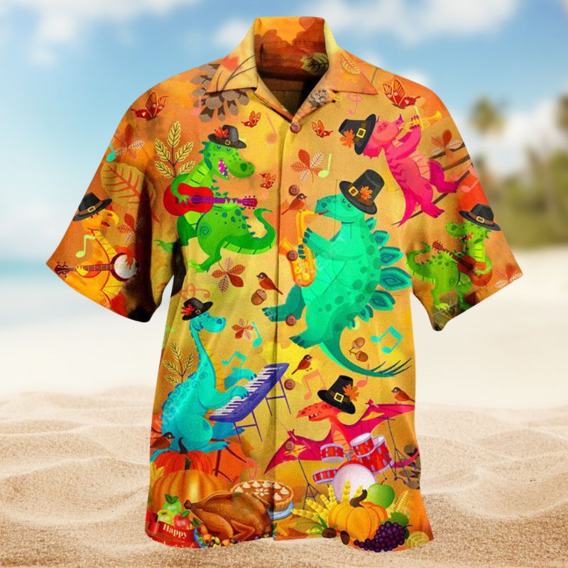 Dinosaur Thanksgiving Edition – Hawaiian Shirt