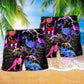 Dinosaur X Ray Sparkle Art - Beach Short