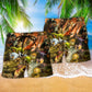 Dinosaur Battle Fire Fantasy – Beach Short
