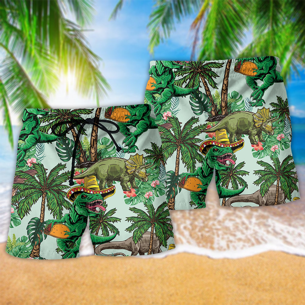 Dinosaur Summer Lover Art - Beach Short