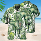 Dinosaur Green Tropical Leaf Style – Hawaiian Shirt