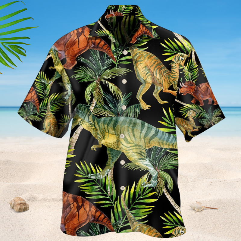 Dinosaur In Jungles Style – Hawaiian Shirt
