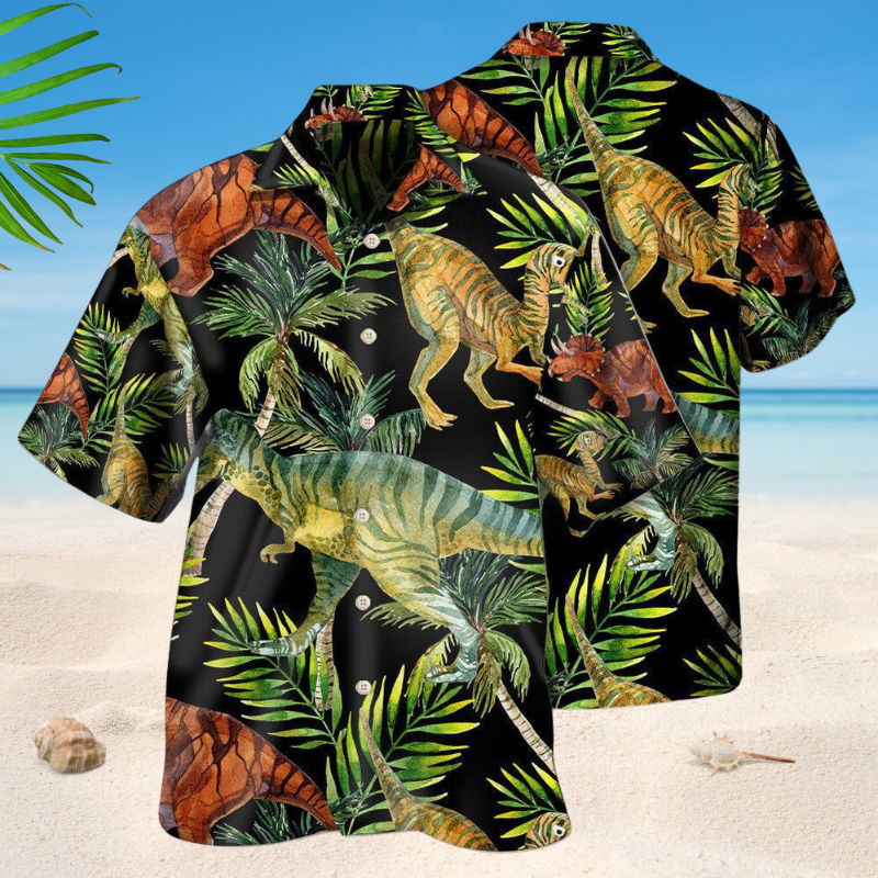 Dinosaur In Jungles Style – Hawaiian Shirt