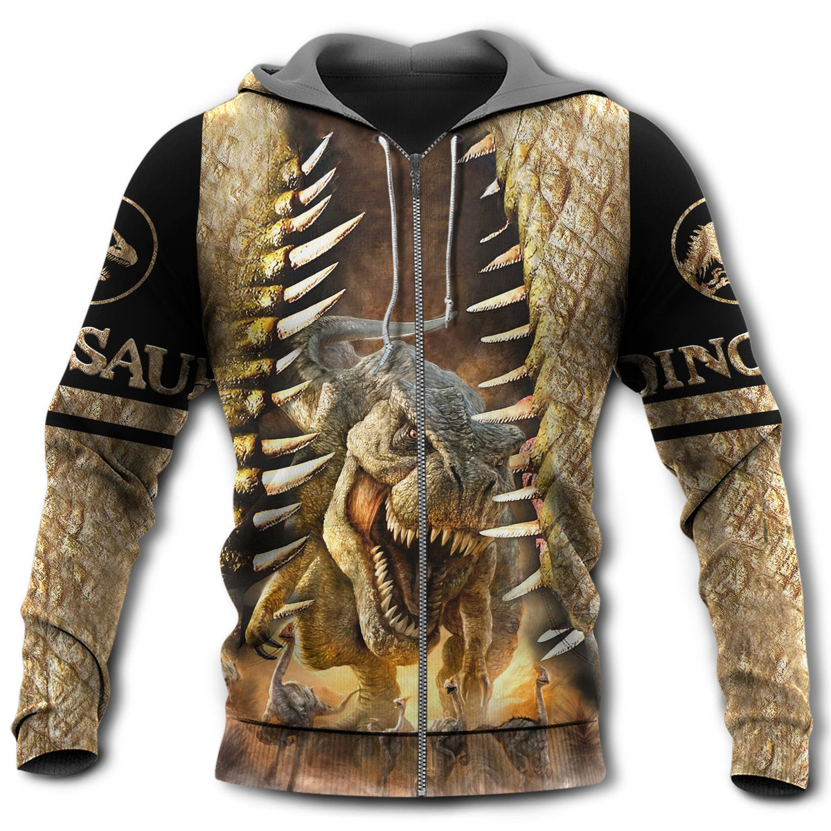 Dinosaur Play Sunset Adventure - 3D Hoodie