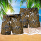 Dinosaur Bone Style Brown Style - Beach Short - Owls Matrix LTD