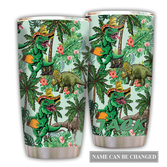 Dinosaurs Funny Personalized 20 Oz Tumbler For Coffee Travel And Daily Use