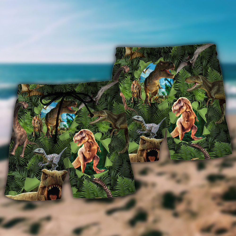 Dinosaur Roar Loud Adventure Art – Beach Short