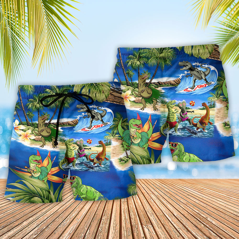 Green Dinosaur Beach Love – Beach Short