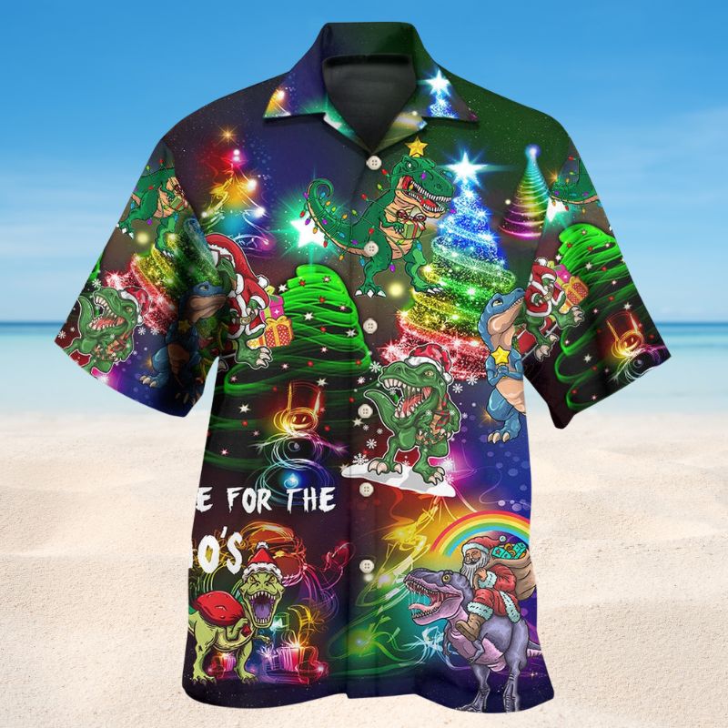 Dinosaurs Night Christmas Style 2 – Hawaiian Shirt