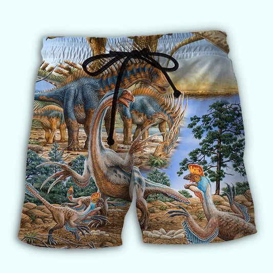 Amazing Dinosaur Artistic Design - Beach Short