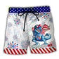 Dinosaur Independence Day Art – Beach Short