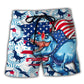 Dinosaur Funny Independence Day – Beach Short
