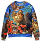 Diving Cat Under The Sea Art – Sweater - Ugly Christmas Sweater