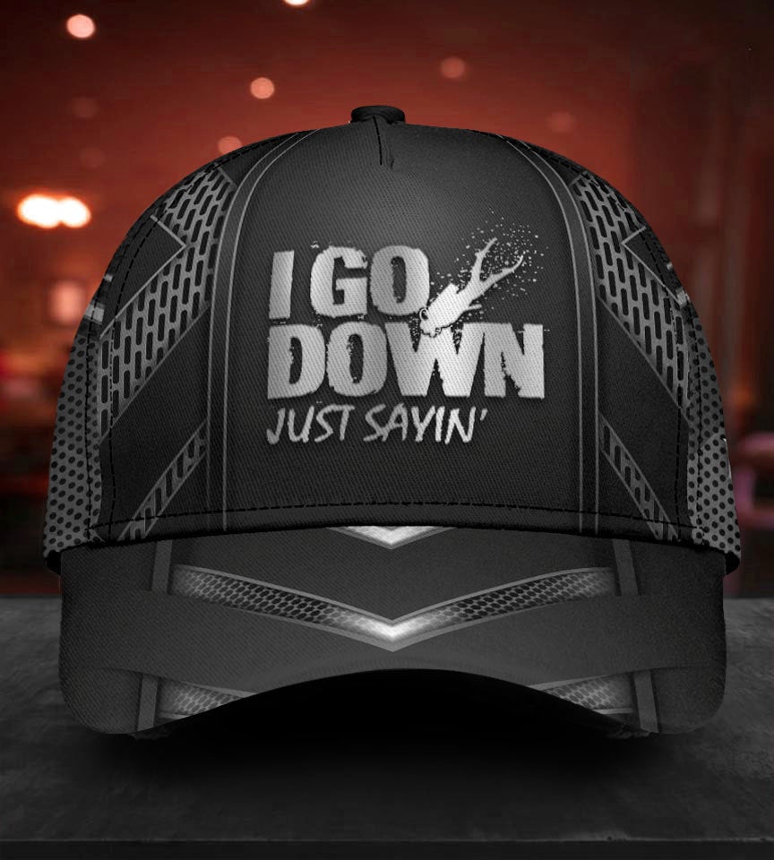 Diving I Go Down Humor – Classic Cap