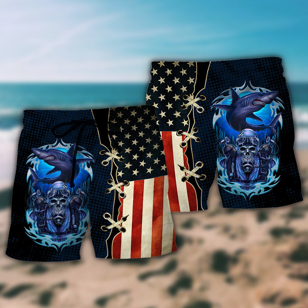 Diving Independence Day Art – Beach Short
