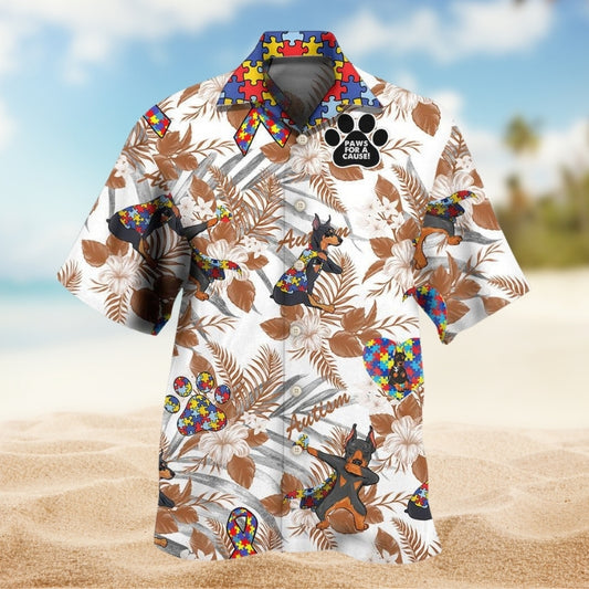Doberman Autism Awareness – Hawaiian Shirt
