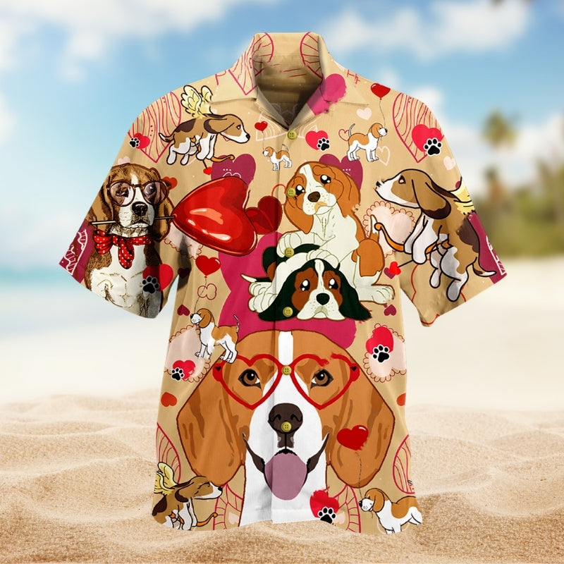Dog And Valentine Love You Limited Edition – Hawaiian Shirt
