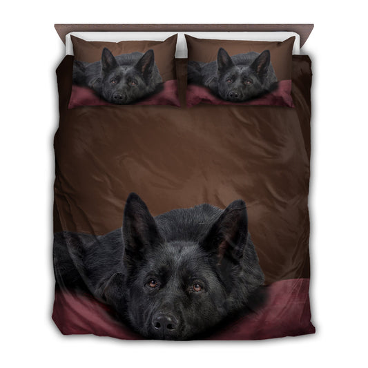 Schipperke Dog Black Sleeping Cute Bedding Cover For Pet Lover Bedroom Decor