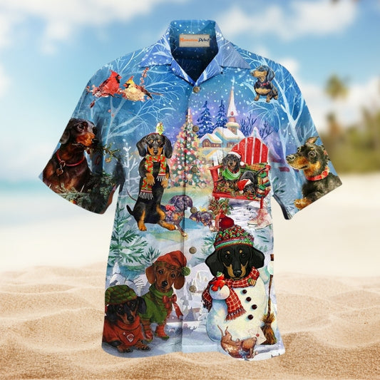 Dog Dachshund Through The Snow Limited Edition – Hawaiian Shirt