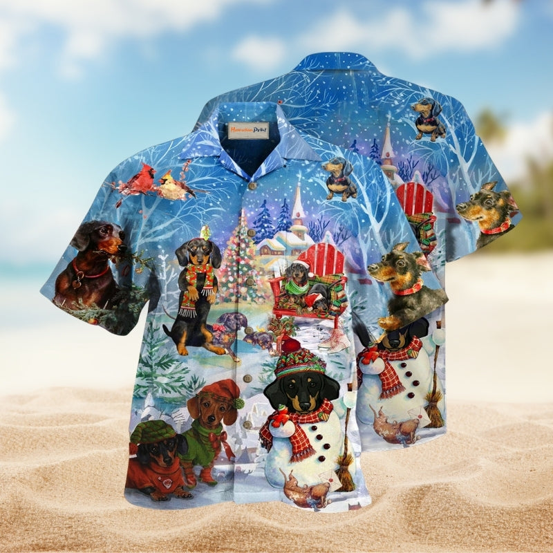 Dog Dachshund Through The Snow Limited Edition – Hawaiian Shirt