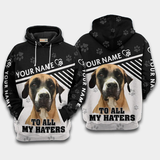 Dog Funny Haters Quote Art 3 – 3D Hoodie
