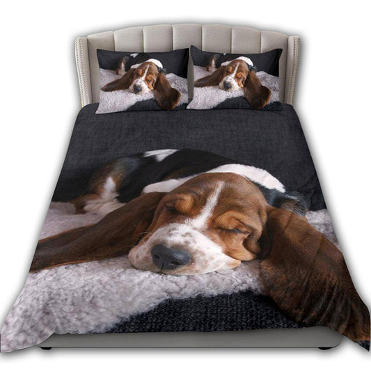 Basset Hound Dog Goodnight Bedding Cover For Pet Lover Bedroom Decor
