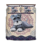 Miniature Schnauzer Dog Goodnight Mandala Bedding Cover For Pet Lover Bedroom Decor