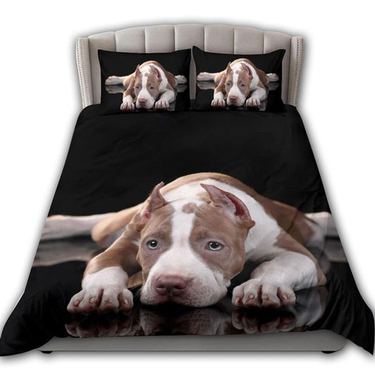 Pit Bull Dog Goodnight Bedding Cover For Pet Lover Bedroom Decor