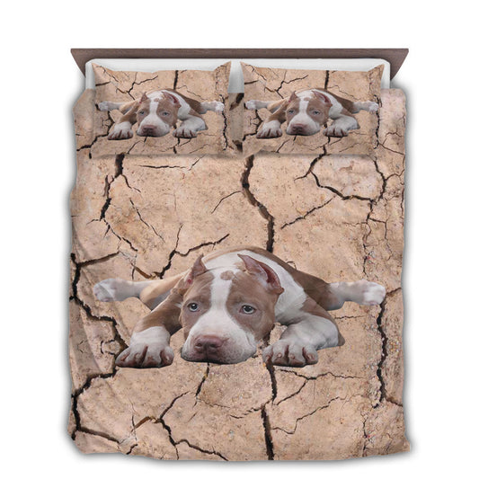 Pit Bull Dog Goodnight Happy Bedding Cover For Pet Lover Bedroom Decor