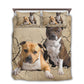 Staffordshire Dog Goodnight Classic Bedding Cover For Pet Lover Bedroom Decor