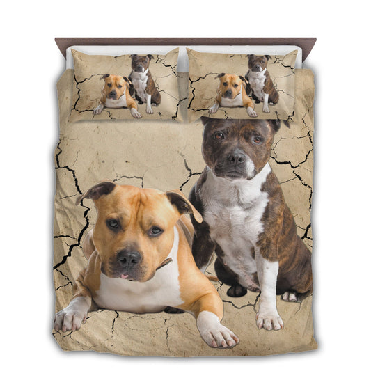 Staffordshire Dog Goodnight Classic Bedding Cover For Pet Lover Bedroom Decor