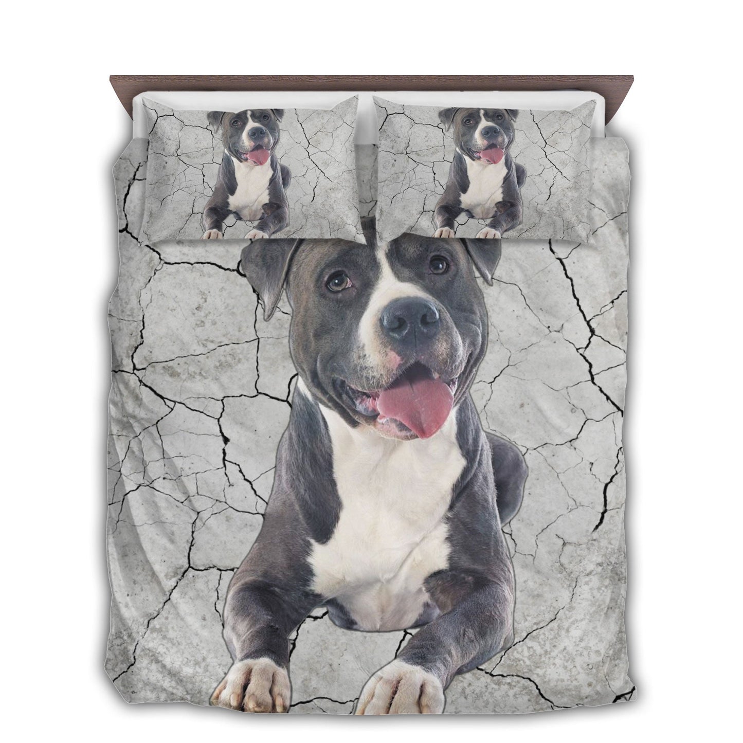 Staffordshire Dog Goodnight Happy Bedding Cover For Pet Lover Bedroom Decor