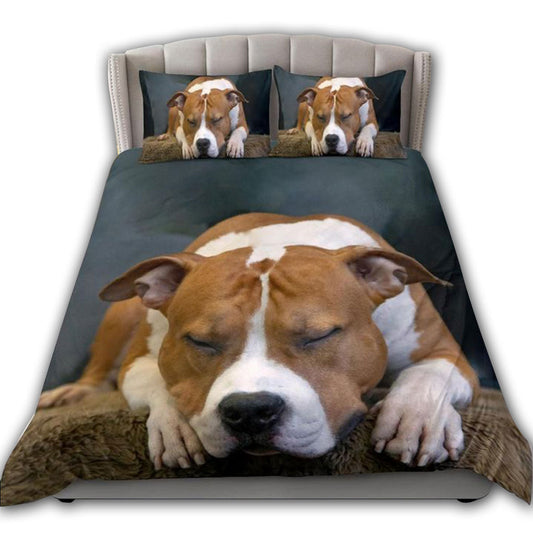 Staffordshire Dog Goodnight Sleeping Bedding Cover For Pet Lover Bedroom Decor