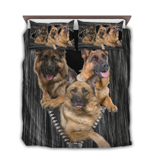 German Shepherd Dog Goodnight Zipped Bedding Cover For Pet Lover Bedroom Decor