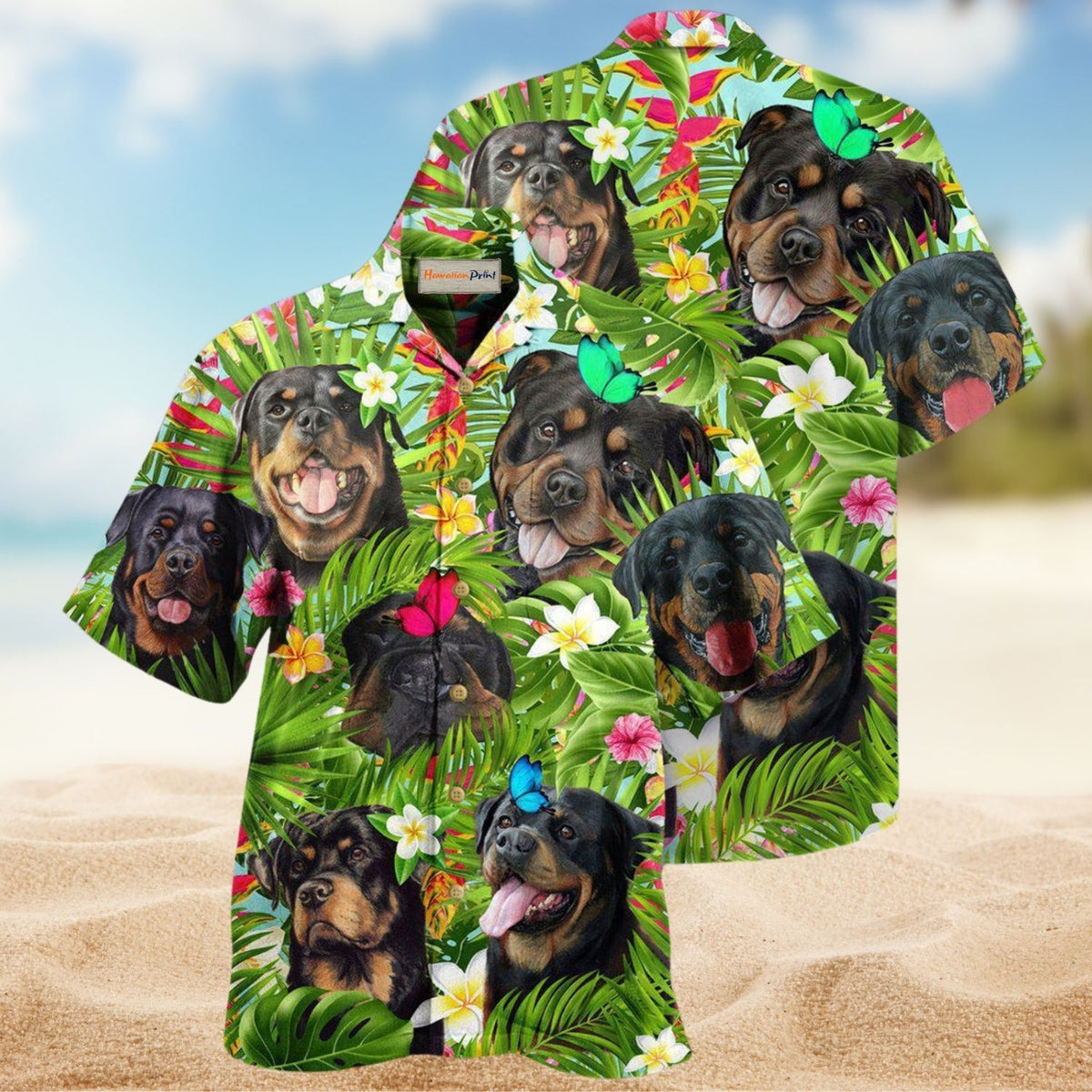 Dog Happy Summer Rottweiler Edition – Hawaiian Shirt