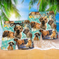 Dog Love Floral Art Design – Beach Short