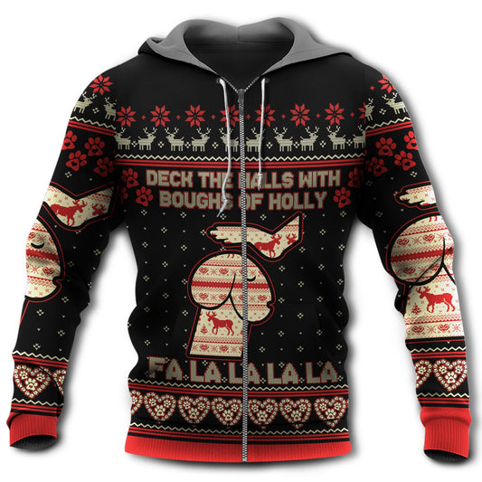 Christmas Dog Merry Fa La La - 3D Hoodie