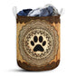 Dog Paw Wood Mandala - Laundry Basket - Owls Matrix LTD
